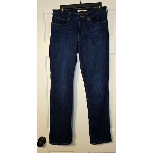 LEVI'S Classic Straight Jeans Size 6 Medium Dark Blue - Picture 1 of 5
